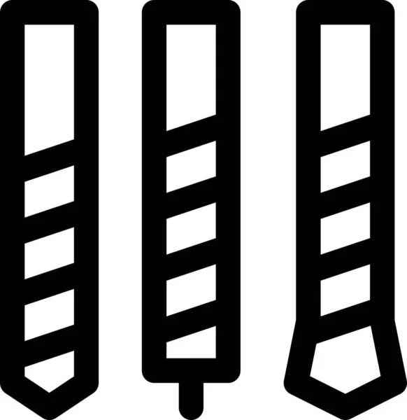 Bits Bau Bohrer Symbol Outline Stil — Stockvektor