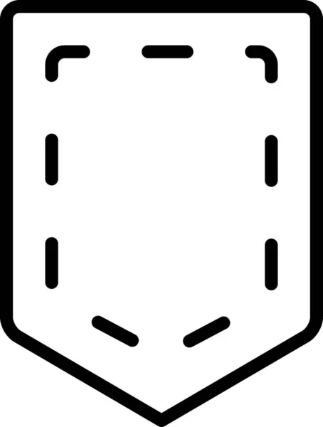 Иконка Кожаного Кармана Стиле Абрис — стоковый вектор