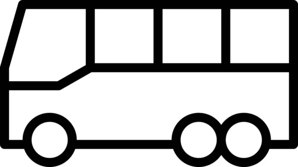 Иконка Автобуса Стиле Outline — стоковый вектор