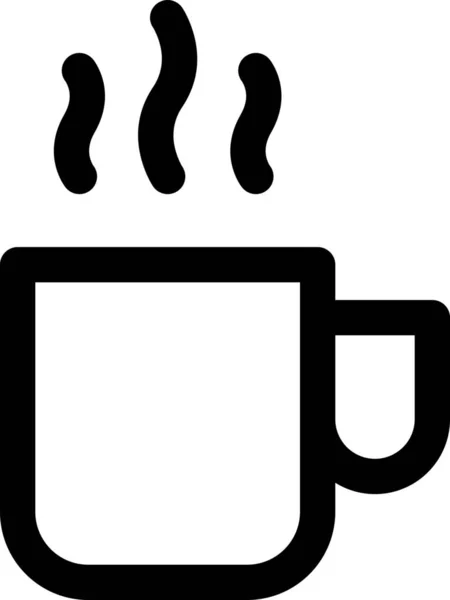 Koffiekopje Espresso Pictogram Omtrek Stijl — Stockvector