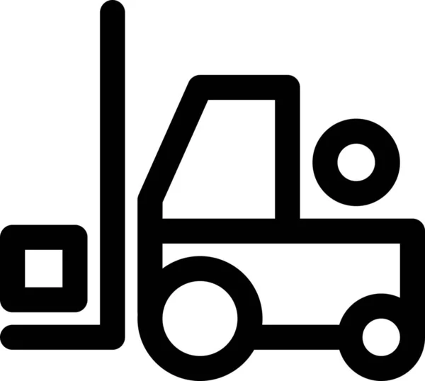 Kotak Forklift Ikon Rendah Dalam Gaya Outline - Stok Vektor