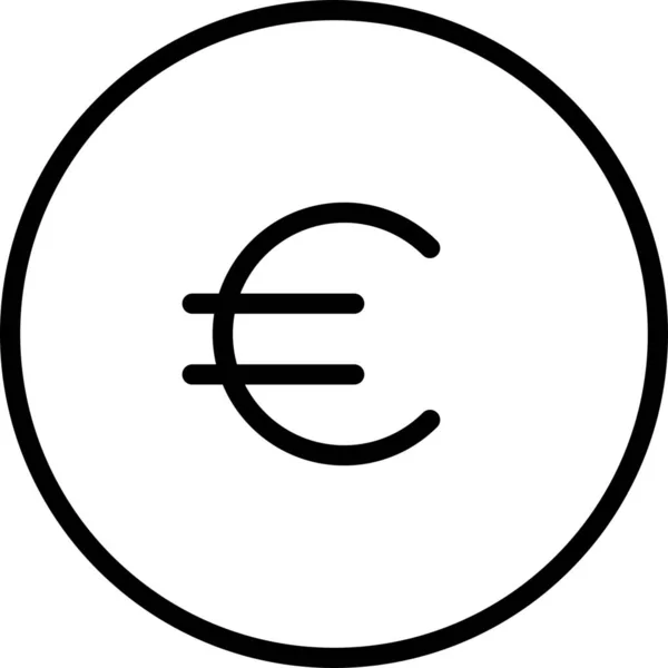 Icono Moneda Efectivo Negocios Estilo Esquema — Vector de stock