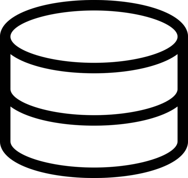 Datenlaufwerk Symbol Outline Stil Zentrieren — Stockvektor