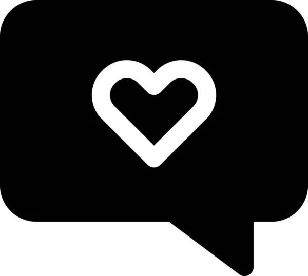 Confession Love Message Icon Solid Style — Stock Vector