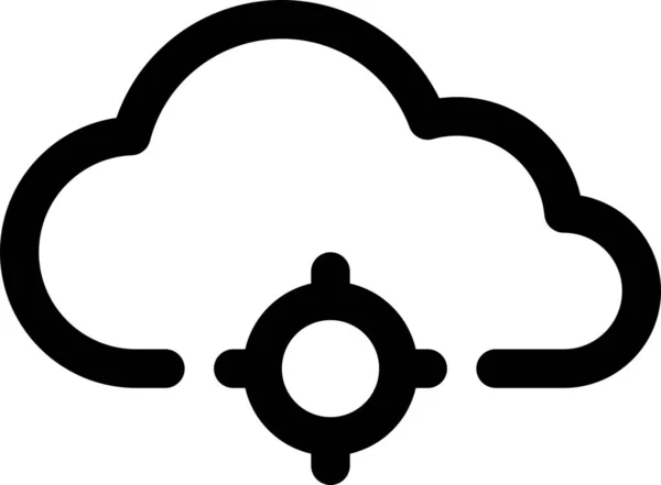 Cloud Computing Icono Internet Estilo Esquema — Vector de stock