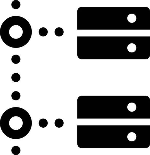 ดการเช อมต อไอคอนอ นเทอร ตในสไตล ของแข — ภาพเวกเตอร์สต็อก