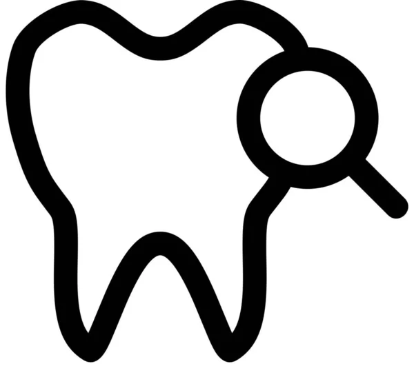 Dentista Dental Examinar Icono Estilo Esquema — Archivo Imágenes Vectoriales