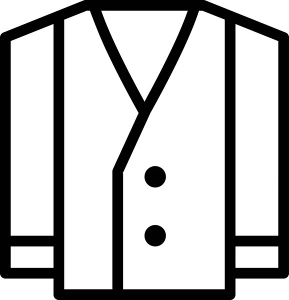 Значок Куртки Одягу Блейзера Стилі Контур — стоковий вектор