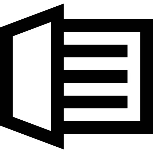 Fichier Document Icône Papier Dans Style Contour — Image vectorielle