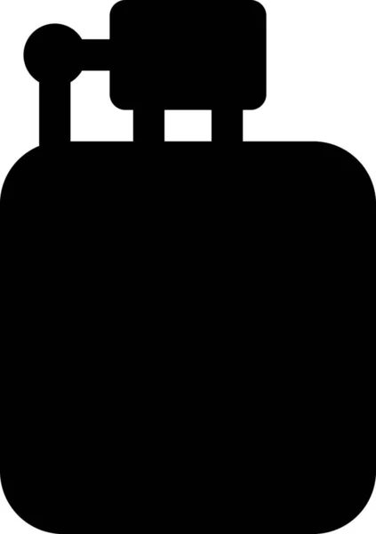 ソリッドスタイルのアルコールボトルフラスコアイコン — ストックベクタ