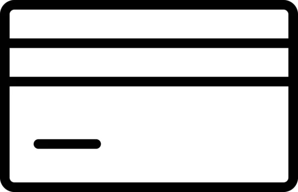 Tarjeta Bancaria Icono Crédito Estilo Esquema — Archivo Imágenes Vectoriales