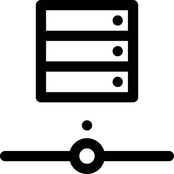 Connect Rechenzentrum Internet Symbol Outline Stil — Stockvektor