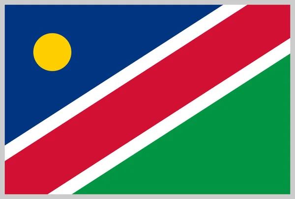 Land Vlag Namibia Pictogram Platte Stijl — Stockvector