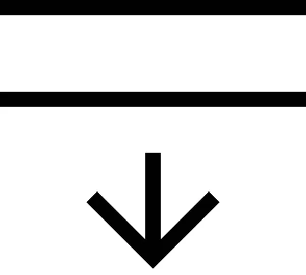 Align Bottom Design Icon Outline Style — Stock Vector