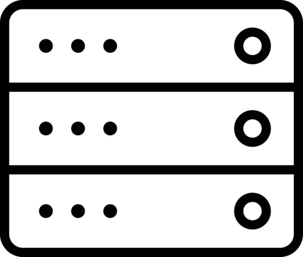 Base Datos Datos Icono Internet Estilo Esquema — Vector de stock