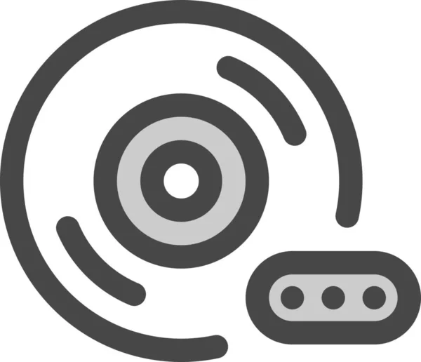 Disc Input Icon Στυλ Περιγράμματος — Διανυσματικό Αρχείο