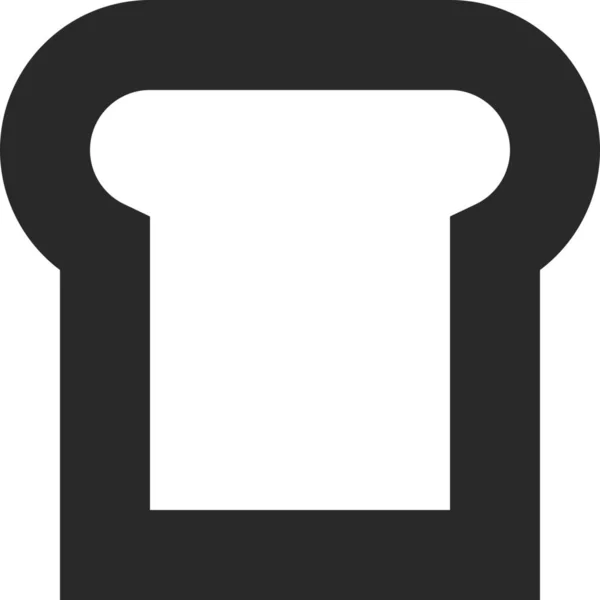 Brot Frühstück Essen Symbol Umriss Stil — Stockvektor