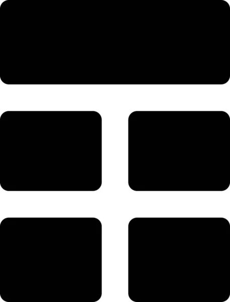 Ikona Mřížky Prvků Architektury Jednolitém Stylu — Stockový vektor