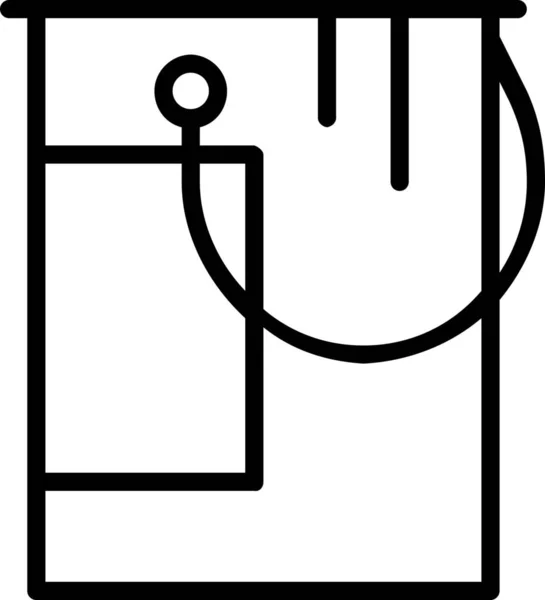 Значок Конструкції Кольору Відра Стилі Контур — стоковий вектор