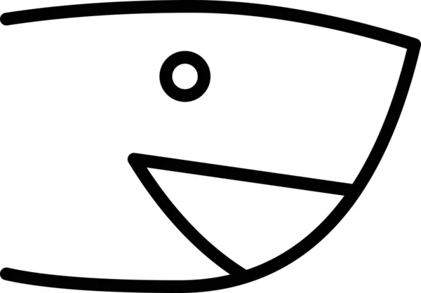 스타일의 물고기 포식자 아이콘 — 스톡 벡터