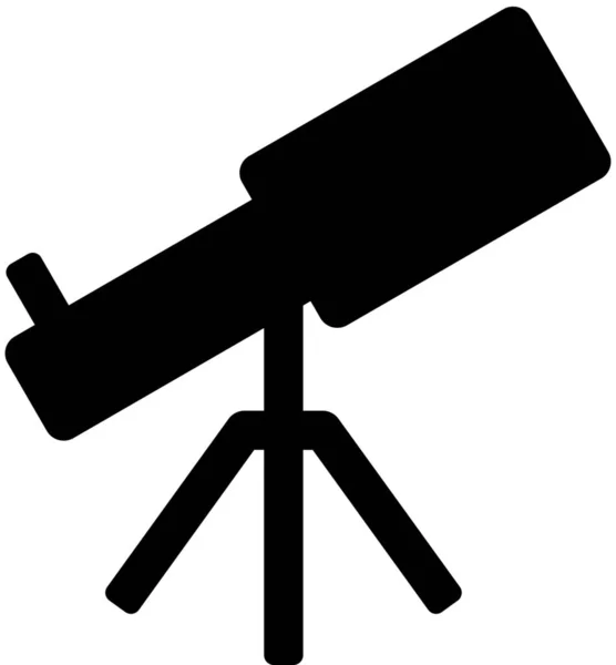 Astronomía Espacio Spyglass Icono Estilo Sólido — Vector de stock