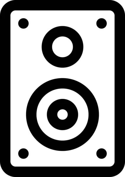 Audio Boombox Hardware Icoon Outline Stijl — Stockvector