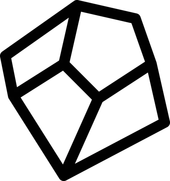 Розмірність Нерегулярна Піктограма Багатокутника Стилі Контур — стоковий вектор