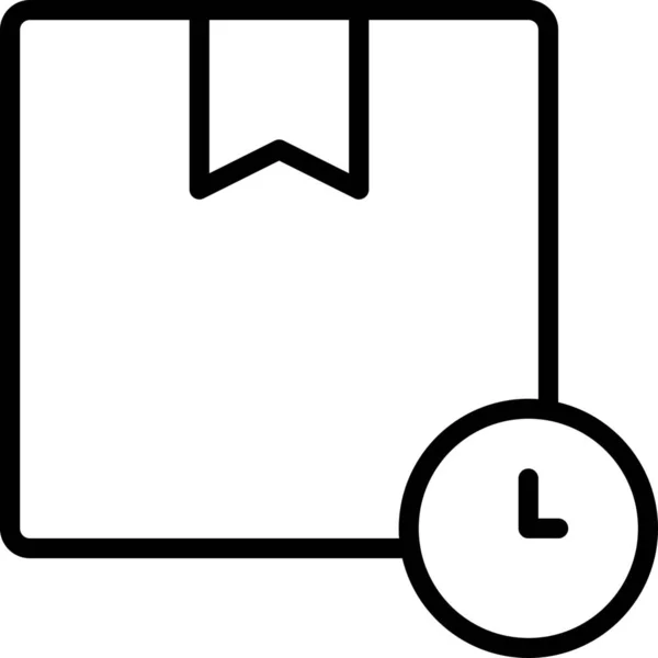 Иконка Отложенного Пакета Почты Стиле Outline — стоковый вектор