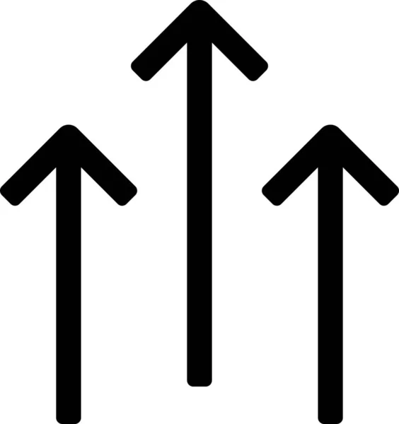 Diseño Decoración Flechas Icono Estilo Sólido — Vector de stock