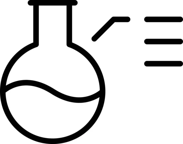 化学内容瓶图标的轮廓风格 — 图库矢量图片