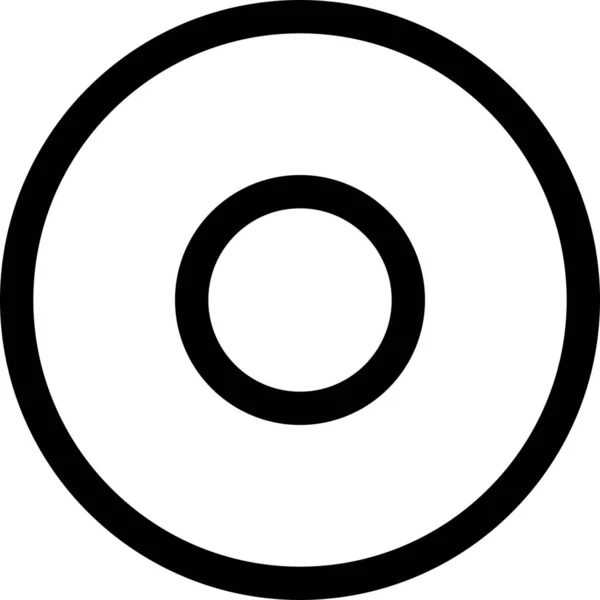 Sikta Bågskytte Bullseye Ikonen Konturstil — Stock vektor