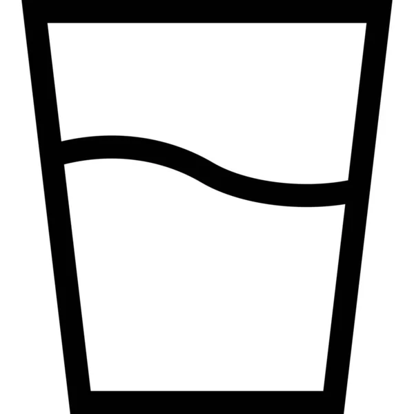 Икона Напитка Стекло Стиле Наброска — стоковый вектор