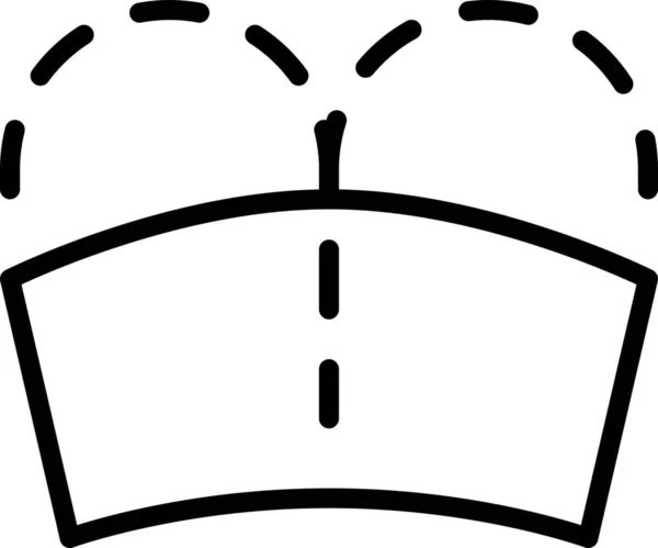 Ikona Mycia Samochodów Samochodowych Stylu Zarys — Wektor stockowy