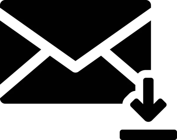 Mail Umschlag Symbol Solid Stil Herunterladen — Stockvektor