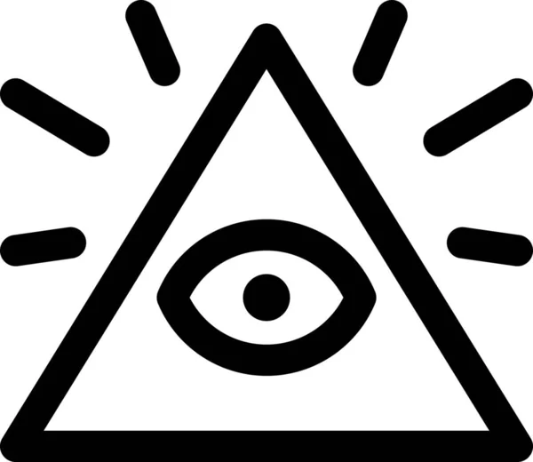 Eye Eye Providence Freemason Icon Outline Style — Stock Vector