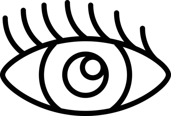 Eye Female Lashes Icon Outline Style — Stock Vector