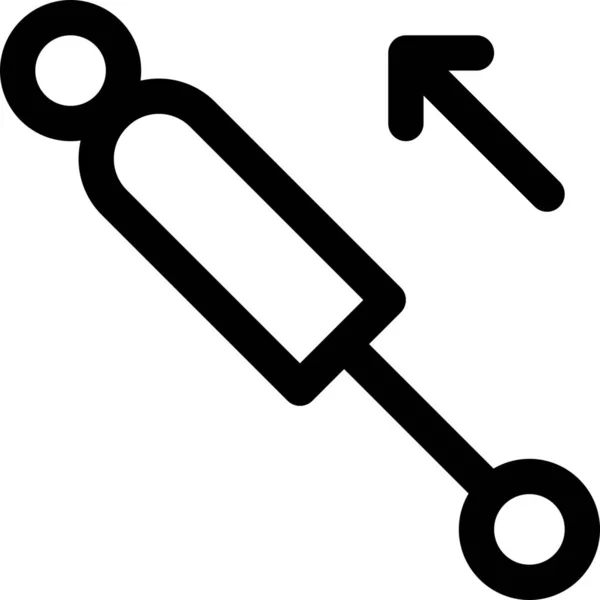 Fluidhydraulik Symbol Outline Stil Erweitern — Stockvektor