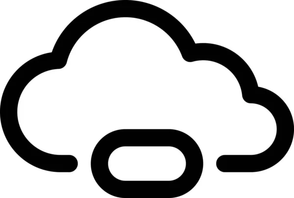 Cloud Computing Daten Symbol Umrissen — Stockvektor