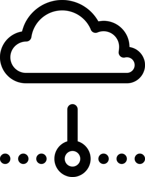 Nuvola Disconnessa Icona Internet Stile Outline — Vettoriale Stock