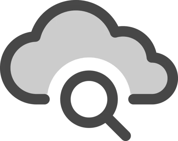 Ikona Danych Chmurze Obliczeniowej Stylu Wypełnionego Konturu — Wektor stockowy