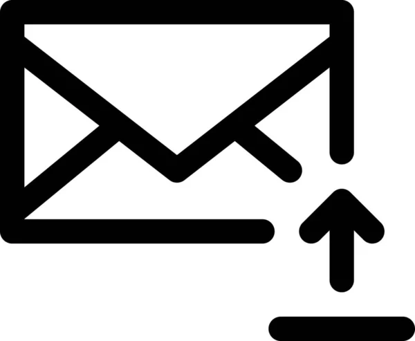 Ícone Arquivo Envelope Mail Estilo Esboço — Vetor de Stock