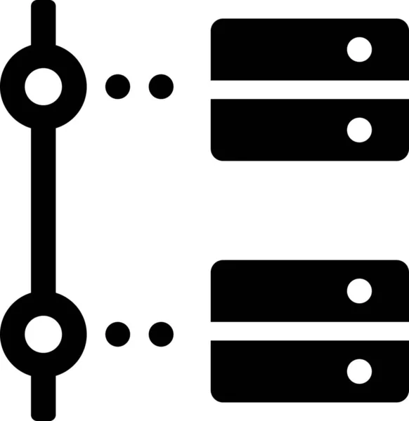 Puede Conectar Icono Central Estilo Sólido — Archivo Imágenes Vectoriales