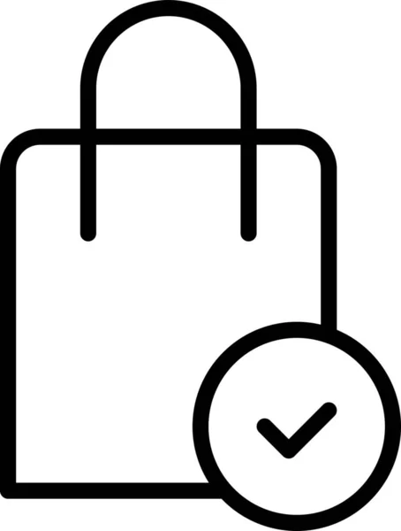 Bag Check Confirmed Icon — Stock Vector