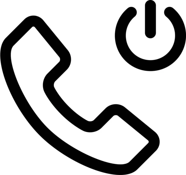 Call Device Landline Icon Outline Style — Stock Vector