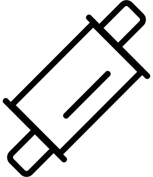 Auspuffteil Symbol Outline Stil — Stockvektor
