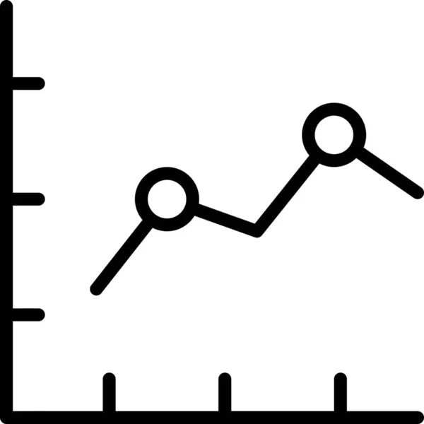 Analytics Icon Für Geschäftsdaten Outline Stil — Stockvektor