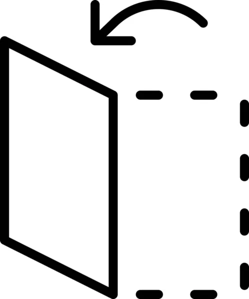 Піктограма Згортання Згори Стилі Контурів — стоковий вектор