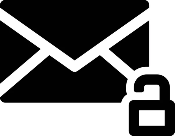 Dostępna Ikona Koperty Mail Stylu Solid — Wektor stockowy