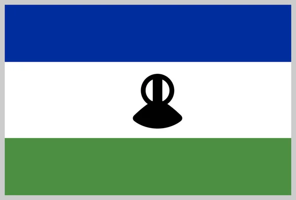 Ícone Lesotho Bandeira País Estilo Plano —  Vetores de Stock