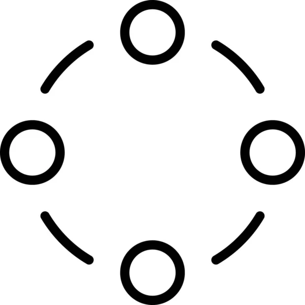 Ikona Kružnice Stylu Osnovy — Stockový vektor